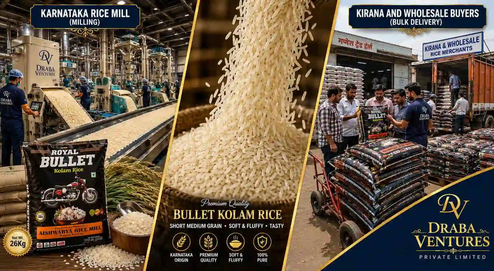 Bullet Rice Wholesale Supplier Karnataka